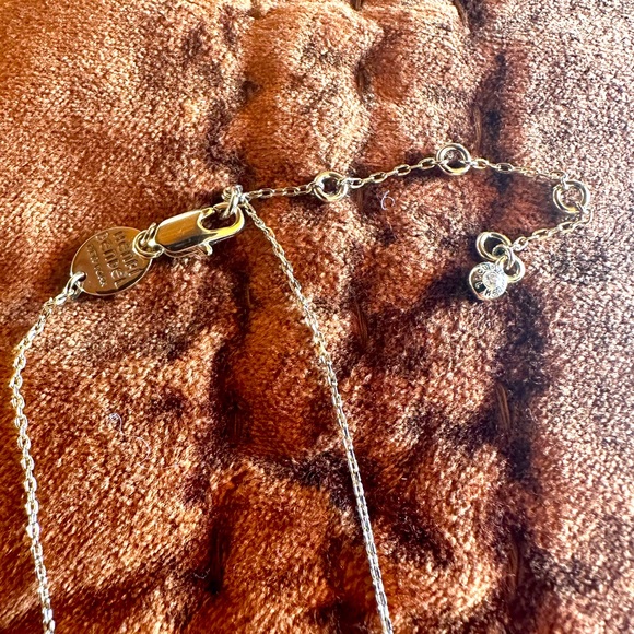 Henri Bendel Gold Lariat Necklace with stones and pearl - Picture 4 of 4